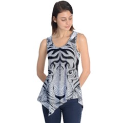 Tiger Head Sleeveless Tunic by Ket1n9