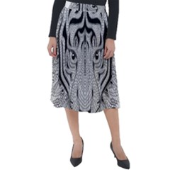 Tiger Head Classic Velour Midi Skirt  by Ket1n9