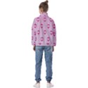 Alien Pattern Pink Kids  Half Zip Hoodie View2