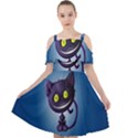 Cats Funny Cut Out Shoulders Chiffon Dress View1