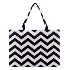 Black And White Chevron Medium Tote Bag by Ket1n9