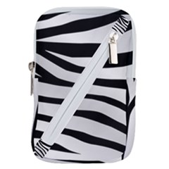 White Tiger Skin Belt Pouch Bag (small) by Ket1n9