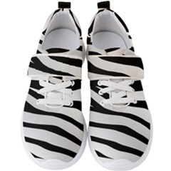 White Tiger Skin Men s Velcro Strap Shoes by Ket1n9