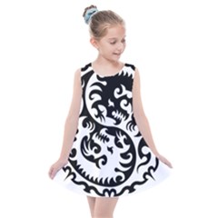 Ying Yang Tattoo Kids  Summer Dress by Ket1n9