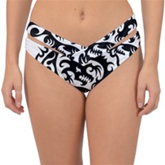 Ying Yang Tattoo Double Strap Halter Bikini Bottoms by Ket1n9