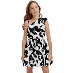 Ying Yang Tattoo Kids  One Shoulder Party Dress by Ket1n9