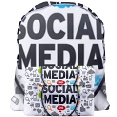 Social Media Computer Internet Typography Text Poster Giant Full Print Backpack by Ket1n9