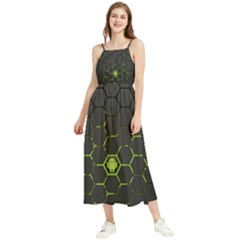 Green Android Honeycomb Gree Boho Sleeveless Summer Dress by Ket1n9