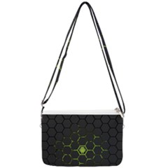 Green Android Honeycomb Gree Double Gusset Crossbody Bag by Ket1n9