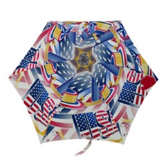 United States Of America Usa  Images Independence Day Mini Folding Umbrellas by Ket1n9