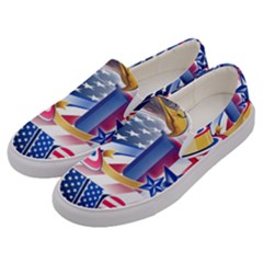 Independence Day United States Of America Men s Canvas Slip Ons by Ket1n9