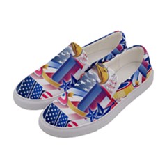 Independence Day United States Of America Women s Canvas Slip Ons by Ket1n9