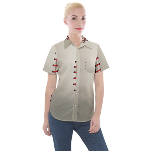 Baseball Women s Short Sleeve Pocket Shirt by Ket1n9