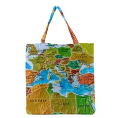 World Map Grocery Tote Bag by Ket1n9