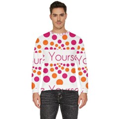 Be Yourself Pink Orange Dots Circular Men s Fleece Sweatshirt by Ket1n9