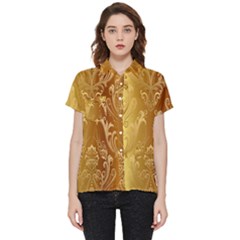 Golden Pattern Vintage Gradient Vector Short Sleeve Pocket Shirt by Ket1n9