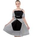 Soccer Ball Cut Out Shoulders Chiffon Dress View1