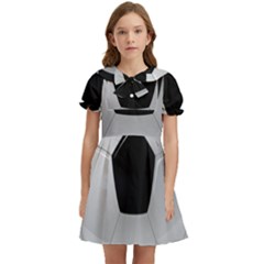 Soccer Ball Kids  Bow Tie Puff Sleeve Dress by Ket1n9