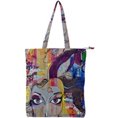 Graffiti-mural-street-art-painting Double Zip Up Tote Bag by Ket1n9