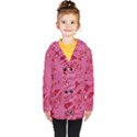 Pink Circuit Pattern Kids  Double Breasted Button Coat View1