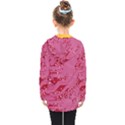 Pink Circuit Pattern Kids  Double Breasted Button Coat View2