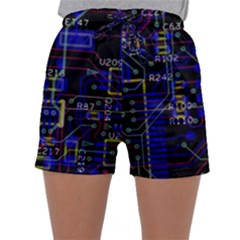 Technology Circuit Board Layout Sleepwear Shorts by Ket1n9