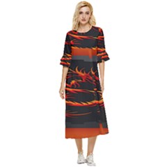 Dragon Double Cuff Midi Dress by Ket1n9