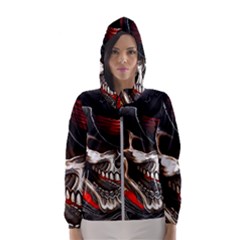 Confederate Flag Usa America United States Csa Civil War Rebel Dixie Military Poster Skull Women s Hooded Windbreaker by Ket1n9