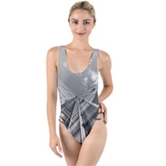 Architecture-skyscraper High Leg Strappy Swimsuit by Ket1n9