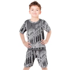 Architecture-parliament-landmark Kids  T-shirt And Shorts Set by Ket1n9