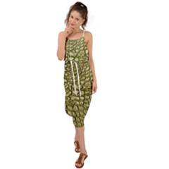 Aligator-skin Waist Tie Cover Up Chiffon Dress by Ket1n9