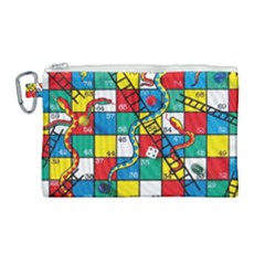 Snakes And Ladders Canvas Cosmetic Bag (large) by Ket1n9