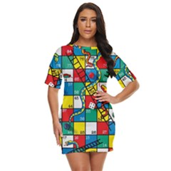 Snakes And Ladders Just Threw It On Dress by Ket1n9