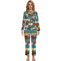 Snakes And Ladders Womens  Long Sleeve Lightweight Pajamas Set by Ket1n9