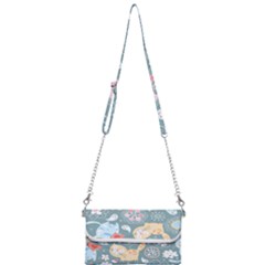 Cute Cat Background Pattern Mini Crossbody Handbag by Ket1n9