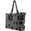 Dog-foodprint Paw Prints Seamless Background And Pattern Simple Shoulder Bag View1