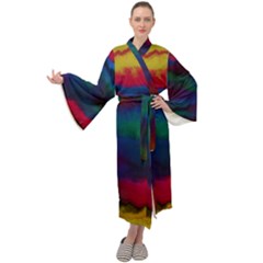 Watercolour-color-background Maxi Velvet Kimono by Ket1n9