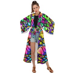 Network-nerves-nervous-system-line Maxi Kimono by Ket1n9