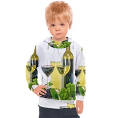 White-wine-red-wine-the-bottle Kids  Hooded Pullover by Ket1n9