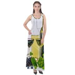 White-wine-red-wine-the-bottle Sleeveless Velour Maxi Dress by Ket1n9