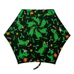 Christmas Funny Pattern Dinosaurs Mini Folding Umbrellas by Ket1n9