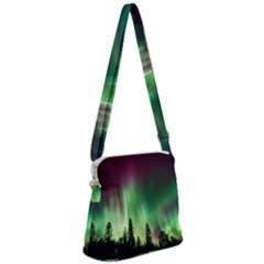 Aurora-borealis-northern-lights Zipper Messenger Bag by Ket1n9