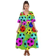 Balls Colors Kimono Sleeve Boho Dress by Ket1n9