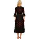 Abstract Pattern Honeycomb Midsummer Wrap Dress View4