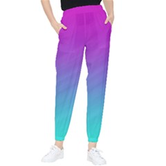 Background-pink-blue-gradient Women s Tapered Pants by Ket1n9