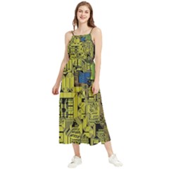 Technology Circuit Board Boho Sleeveless Summer Dress by Ket1n9