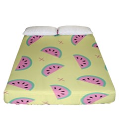 Watermelon Wallpapers  Creative Illustration And Patterns Fitted Sheet (california King Size) by Ket1n9