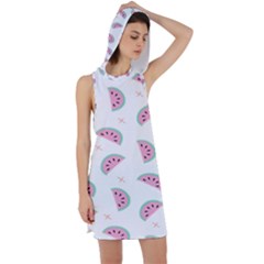 Watermelon Wallpapers  Creative Illustration And Patterns Racer Back Hoodie Dress by Ket1n9