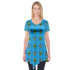 Alien Pattern Short Sleeve Tunic  by Ket1n9