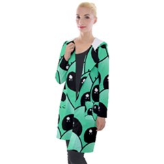 Art Alien Pattern Hooded Pocket Cardigan by Ket1n9